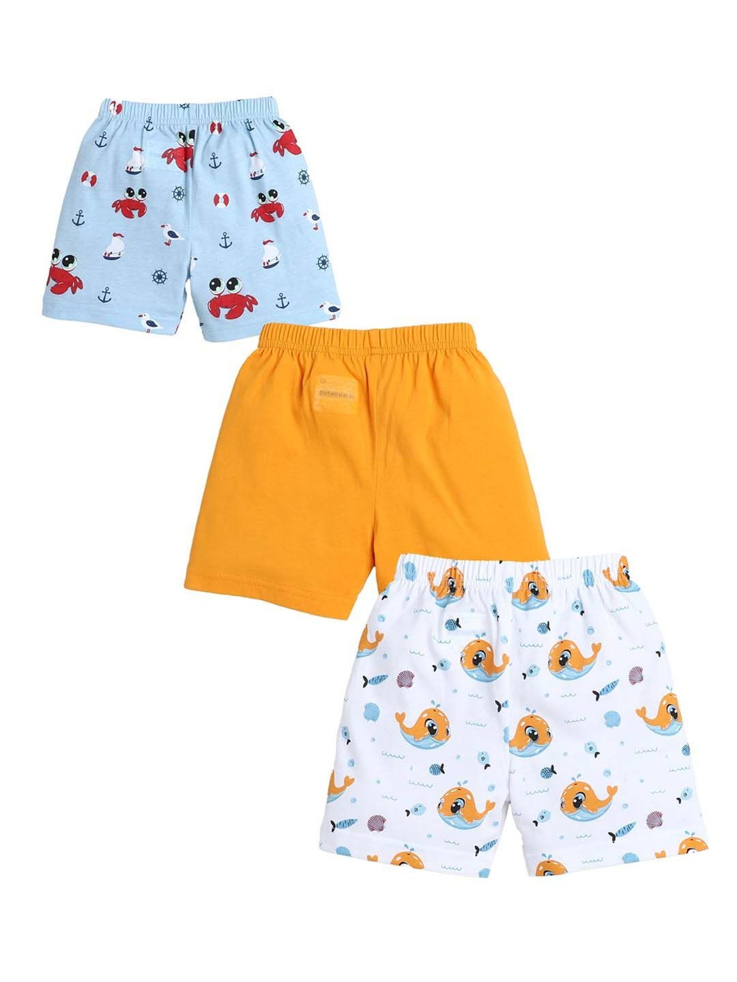 Bumzee Kids Multicolor Printed Shorts (Pack Of 3)