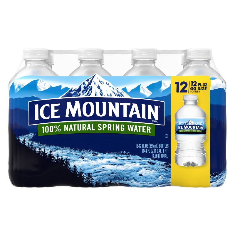 Ice Mountain Brand 100% Natural Spring Water - 12pk/12 fl oz Bottles