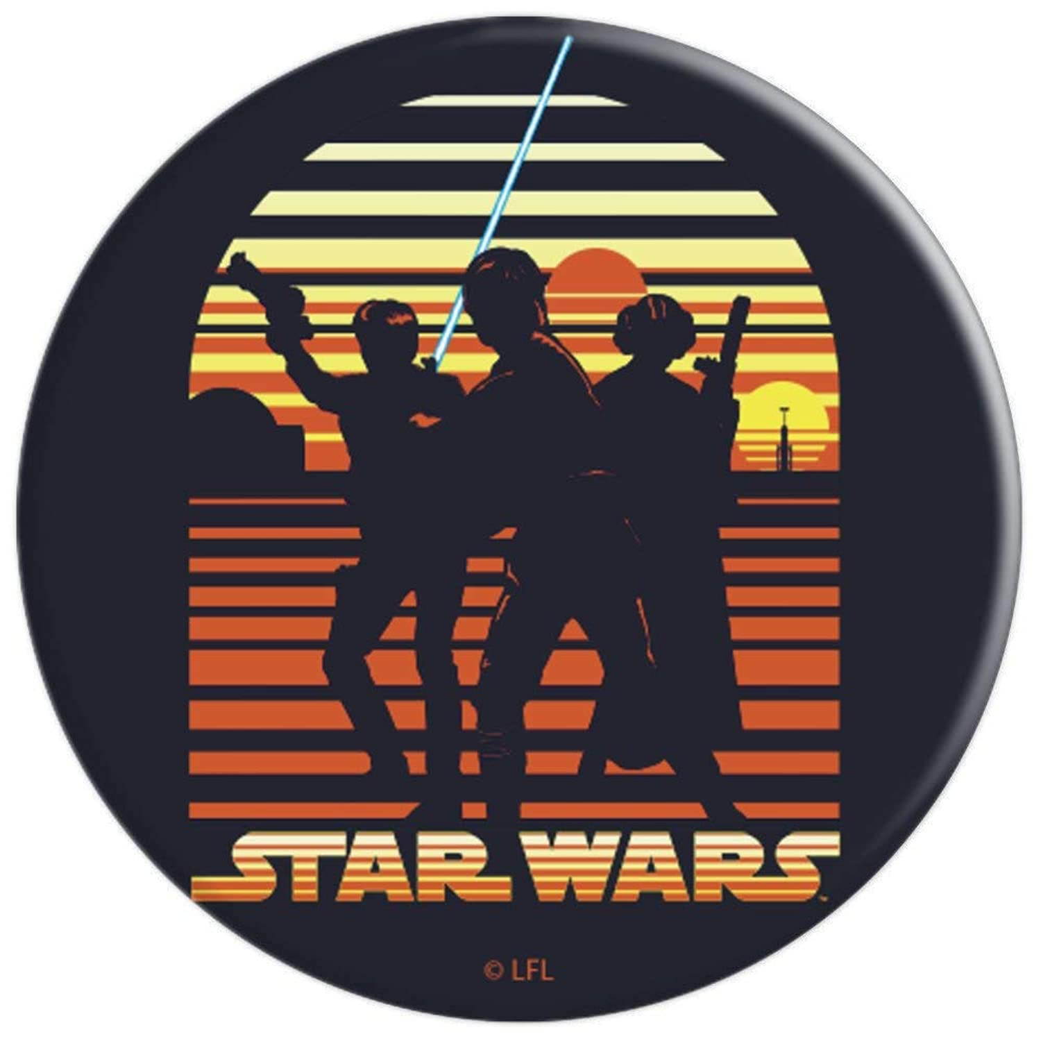 Star Wars Sunset Stripes Silhouette Heroes PopSockets Grip and Stand for Phones and Tablets