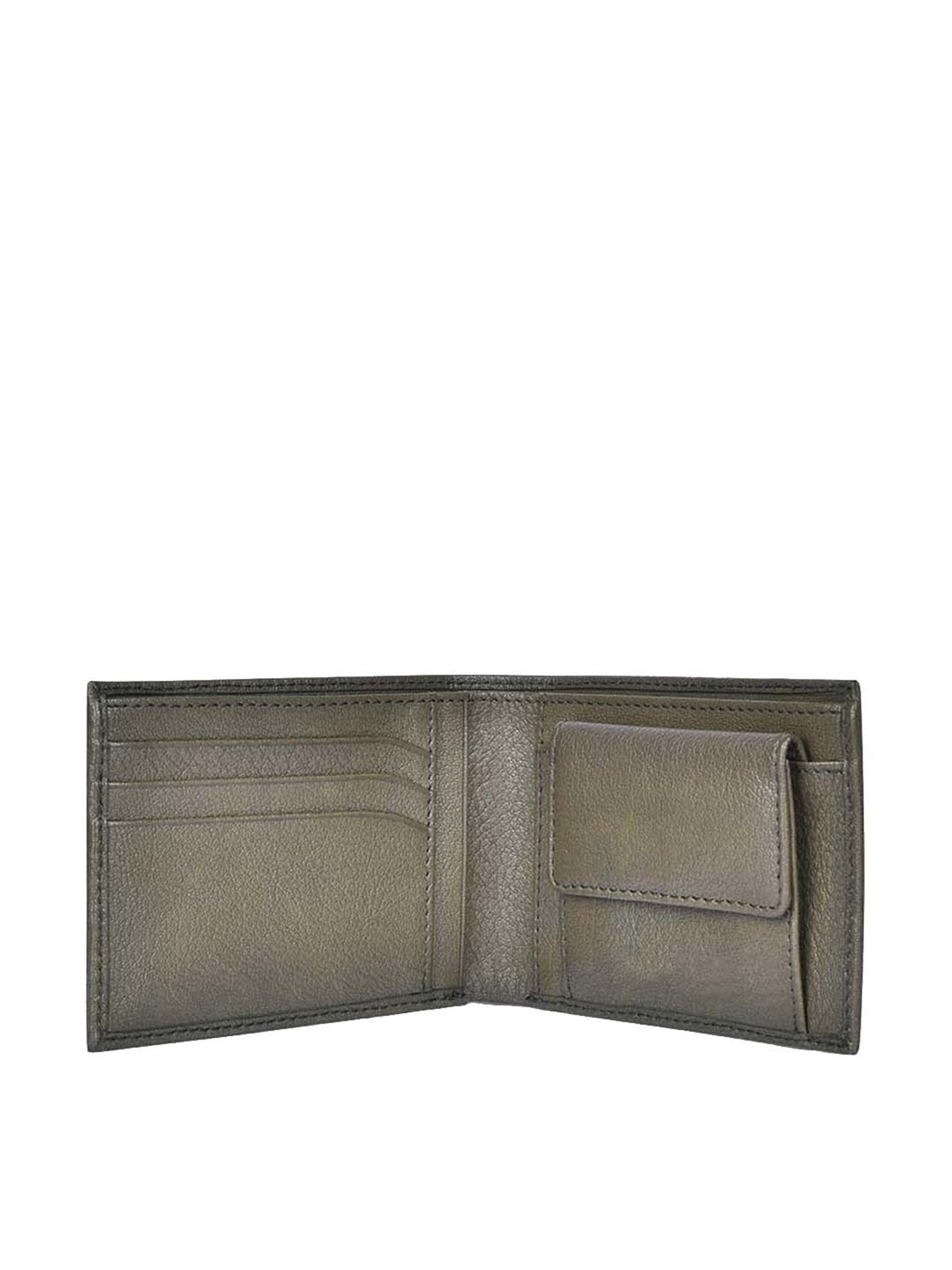 BELWABA Olive Casual Leather Bi-Fold Wallet for Men