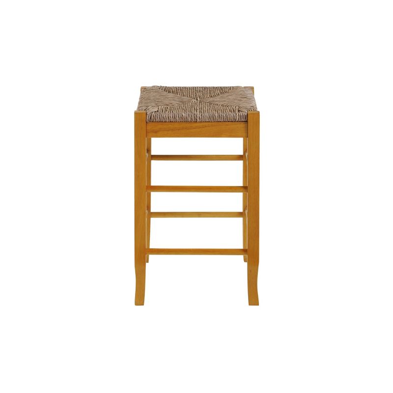 24" Rush Seat Counter Height Barstool Oak - Boraam