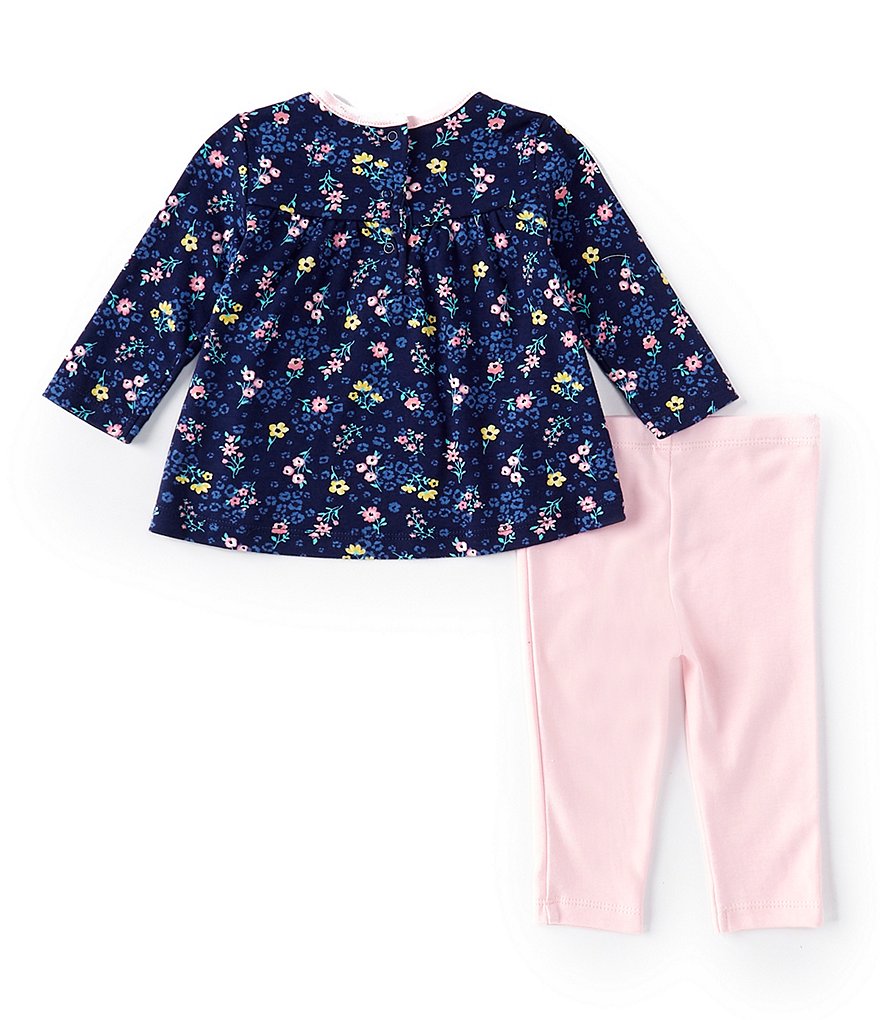 Little Me Baby Girls 3-18 Months Long-Sleeve Floral-Printed Tunic Top & Solid Leggings Set