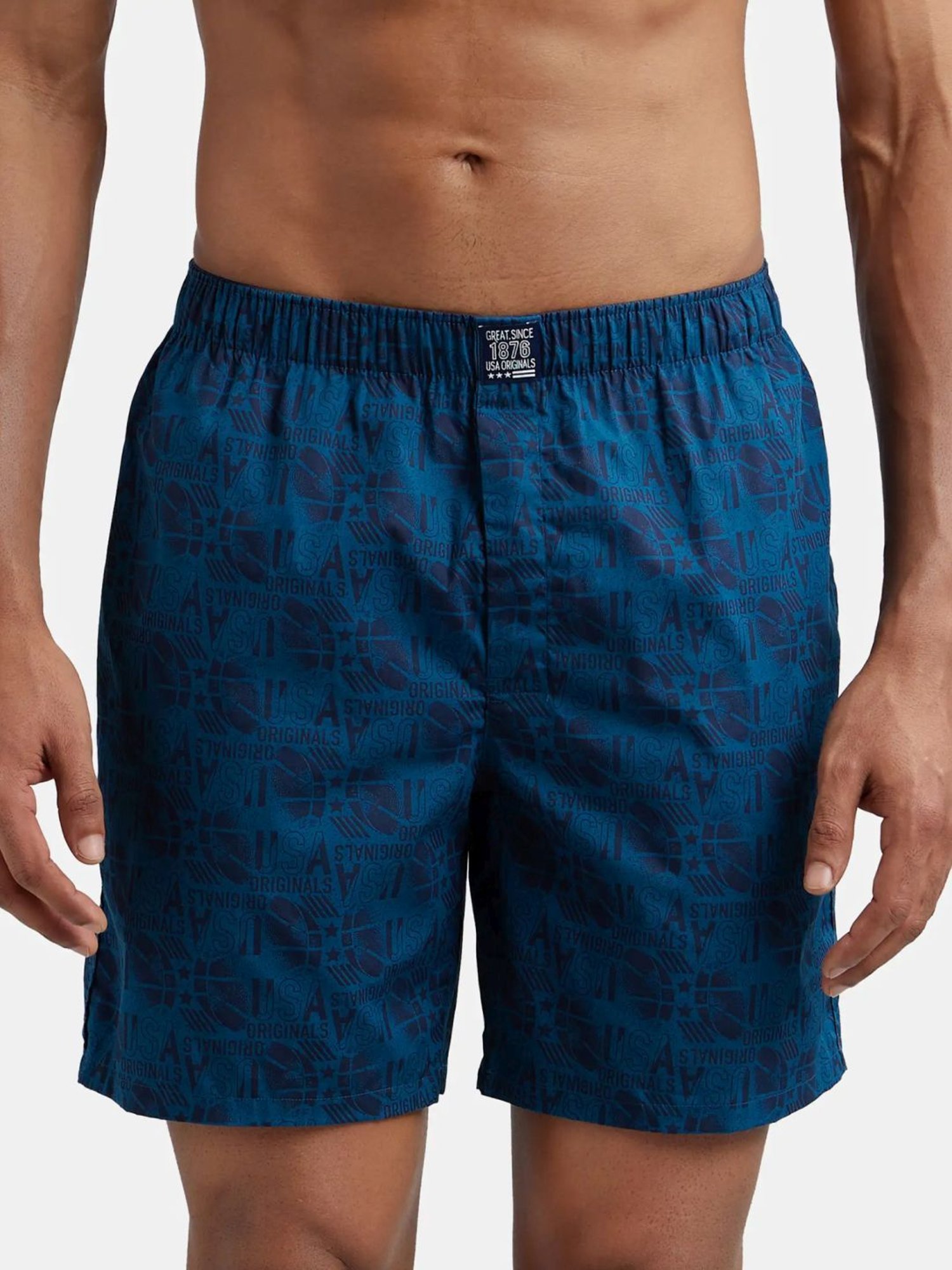 Jockey US57 Men's Super Combed Mercerized Cotton Printed Boxer Shorts (Pack of 2_Prints May Vary)