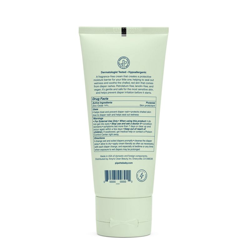 Pipette Baby Diaper Rash Cream - 3 fl oz