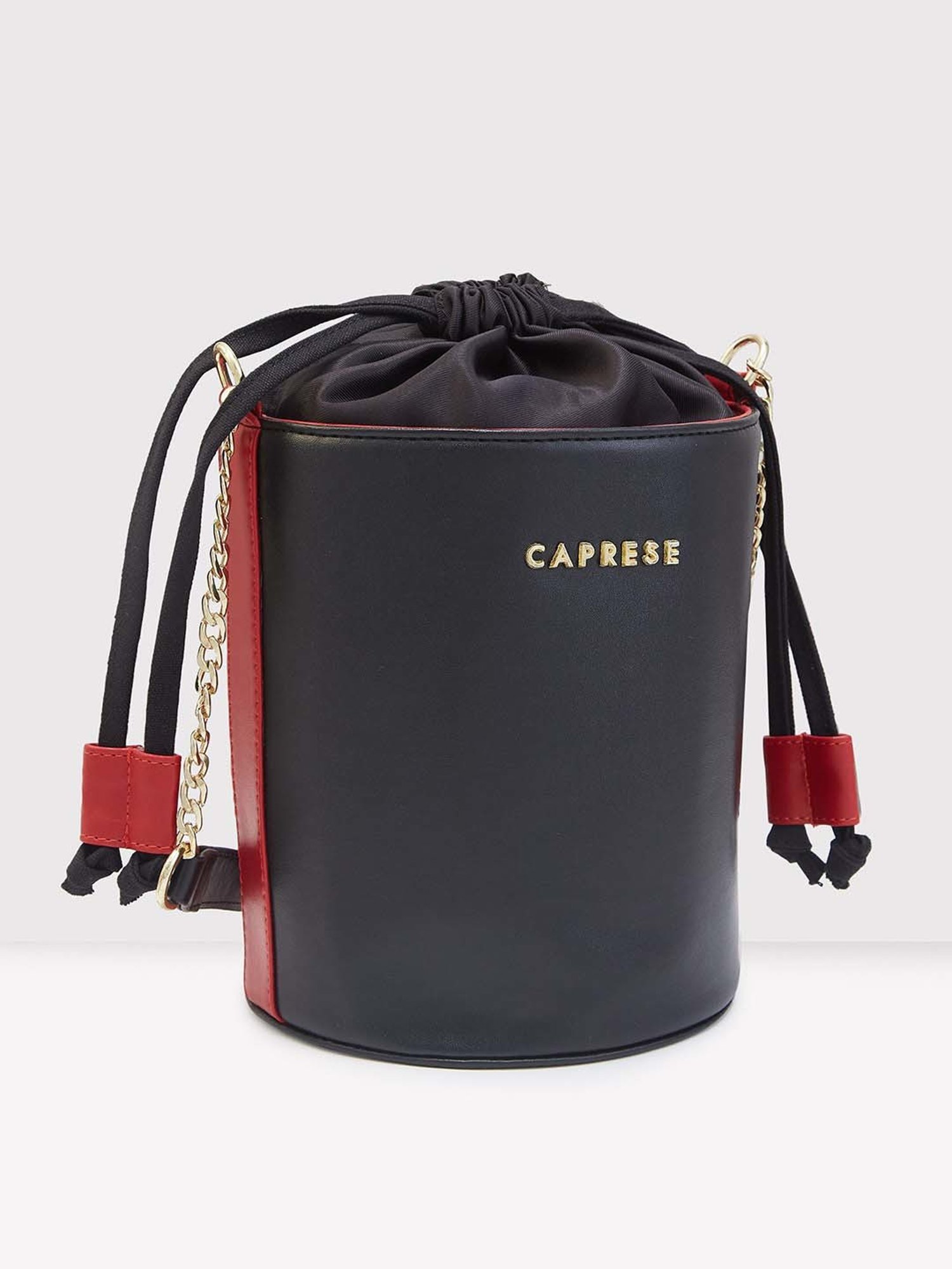 Caprese LIZZY Black Solid Medium Sling Handbag