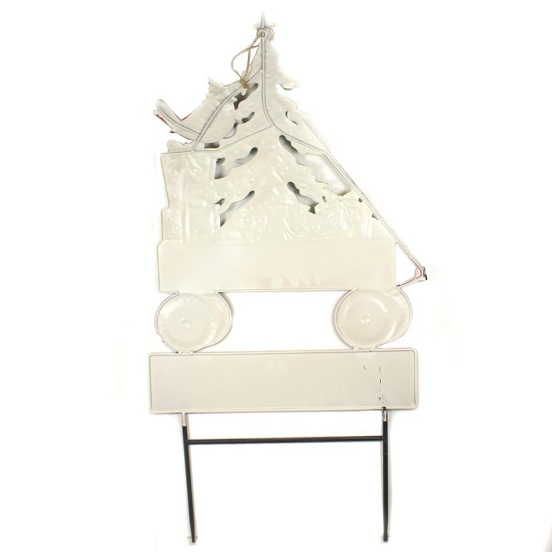 Christmas 30.25" Wagon W/ Christmas Tree Yard Decor Landscape Stake Poke  -  Freestanding Signs