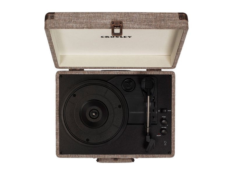 Crosley Cruiser Deluxe Portable Bluetooth Turntable, Havana, CR8005D-HA