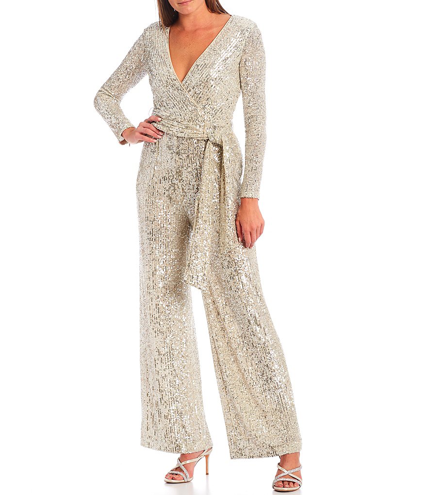 Laundry by Shelli Segal Ruffle Front Stretch Crepe Faux Wrap Dress