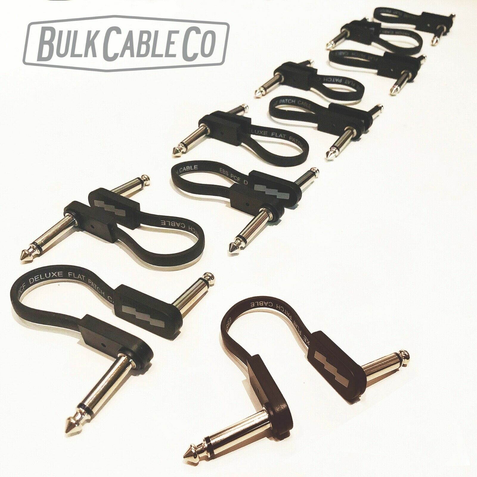 EBS Flat Patch Cables - 10 Pack - 4" (3.94") PCF-DL10 Deluxe - Thin RA/RA Cable