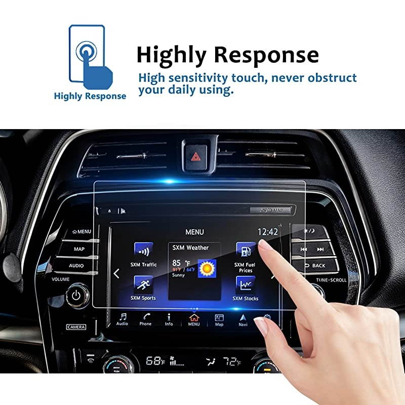 Nissan Maxima Murano 8 Inch 20162018 Car Navigation Screen Protector Glass 9H Tempered Glass Center Touch Screen Protector Against Scratch High Clarity