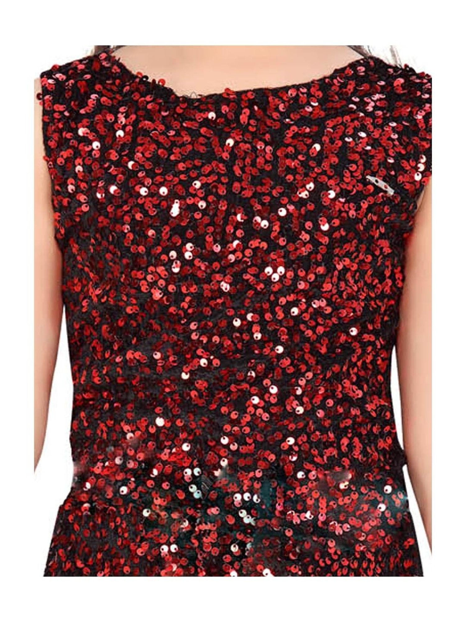 Aarika Kids Red Embellished Dress