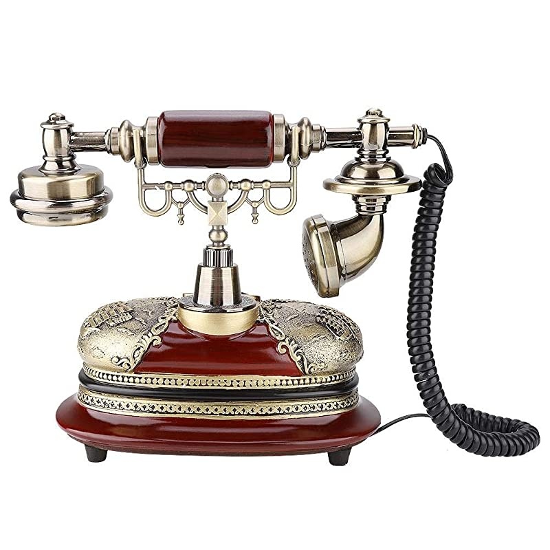 Decoration LandlineRetro Style Resin Material Landline Office Telephone Desk Phone Home Decorative TelephonesAutomatic Detection of FSK and DTMF Caller ID1 Set of Automatic IP