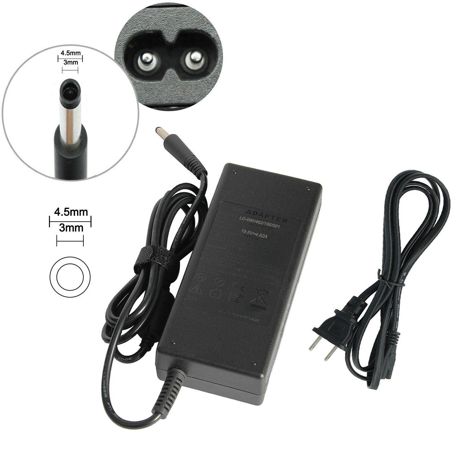 Adapter Charger For Dell Latitude 3390 P69g 3490 3590 P75f 7212 E5450 Laptop F
