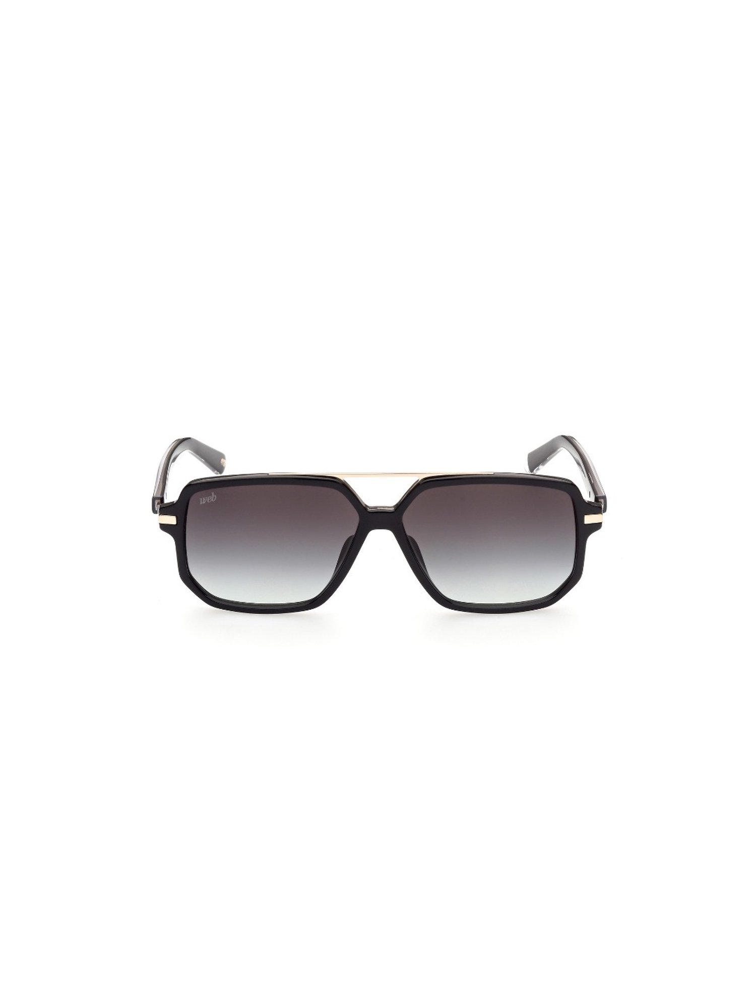 Web Eyewear Grey Rectangular Sunglasses for Men Designed in Italy