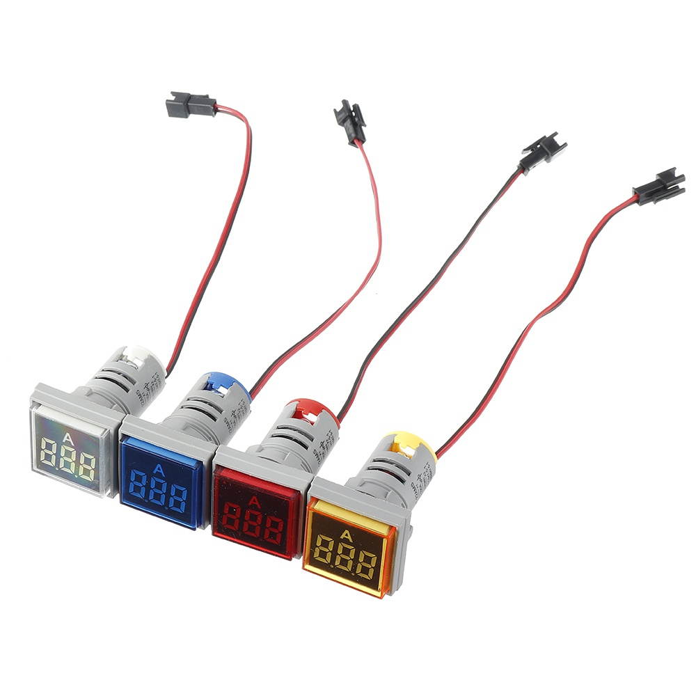 Square Ammeter Large Digital Tube Ammeter Indicator Light Ammeter-Green