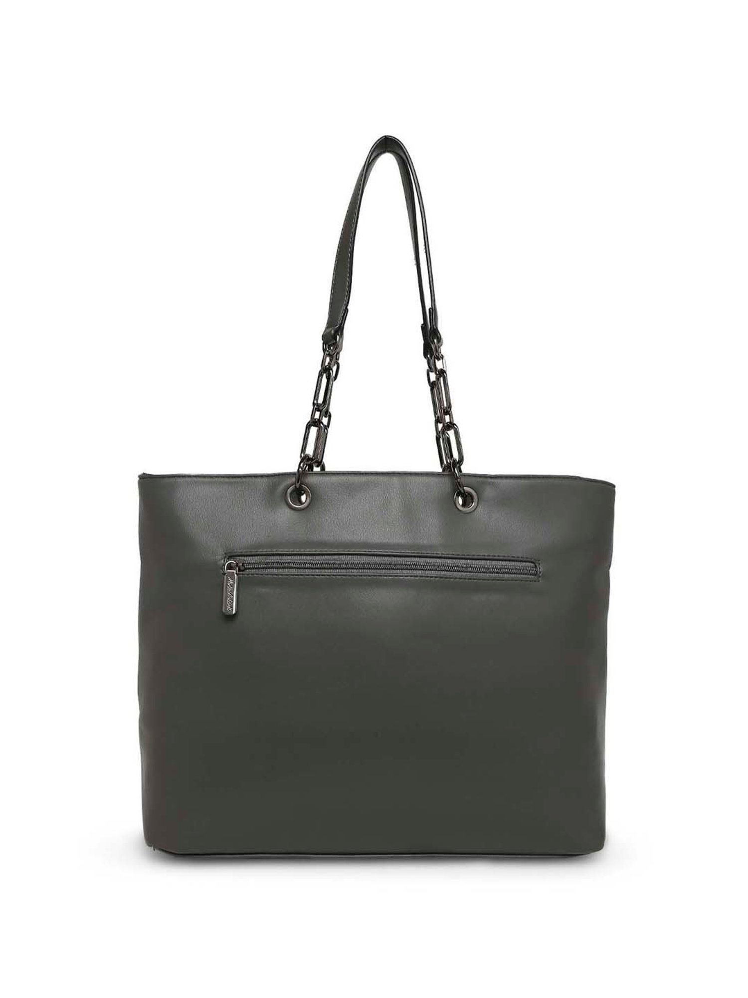 Marina Galanti Grey Solid Medium Tote Handbag