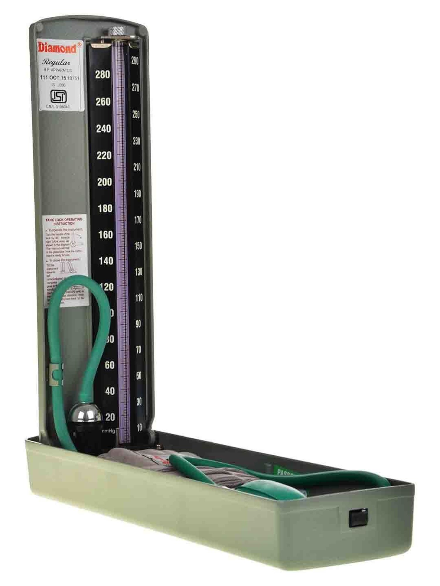 Diamond Mercurial Blood Pressure Apparatus (Light Green)