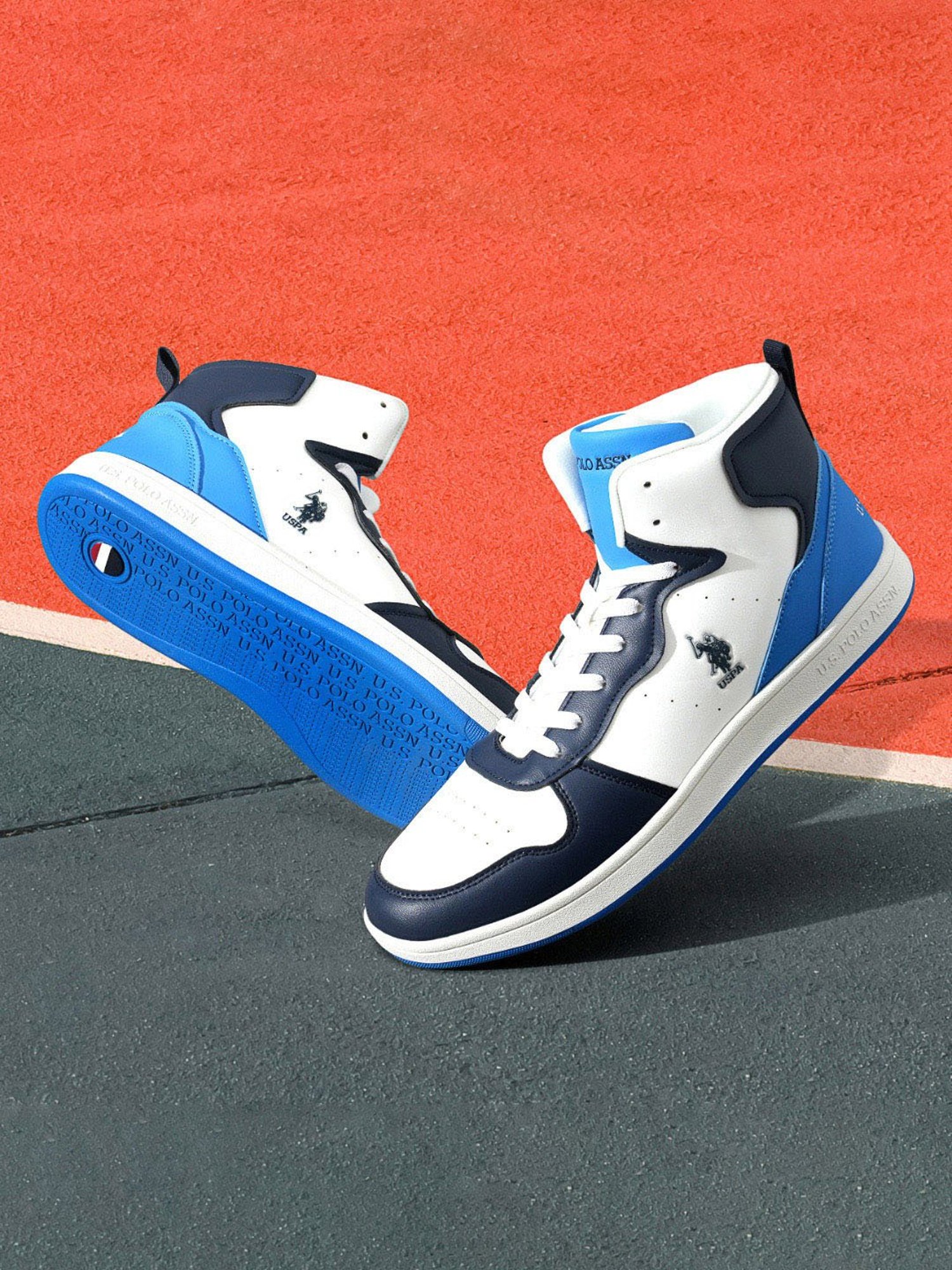 U.S. Polo Assn. Men's ROWAN Blue Ankle High Sneakers