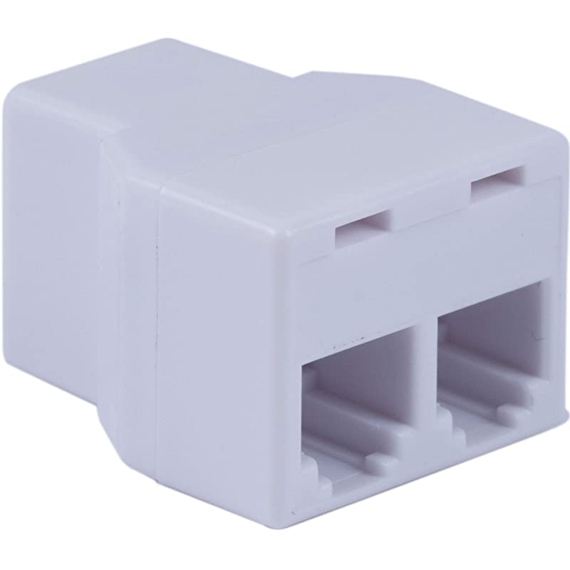 Duplex inLine Coupler 2 Pack Ideal for Answering Machines Modems Fax Machines Caller ID Displays Ideal for Home or Office Discreet Design All Brands White 46065