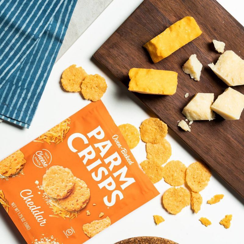 ParmCrisps Oven Baked Gluten Free Parmesan Cheddar 100% Cheese Crackers - 1.75oz