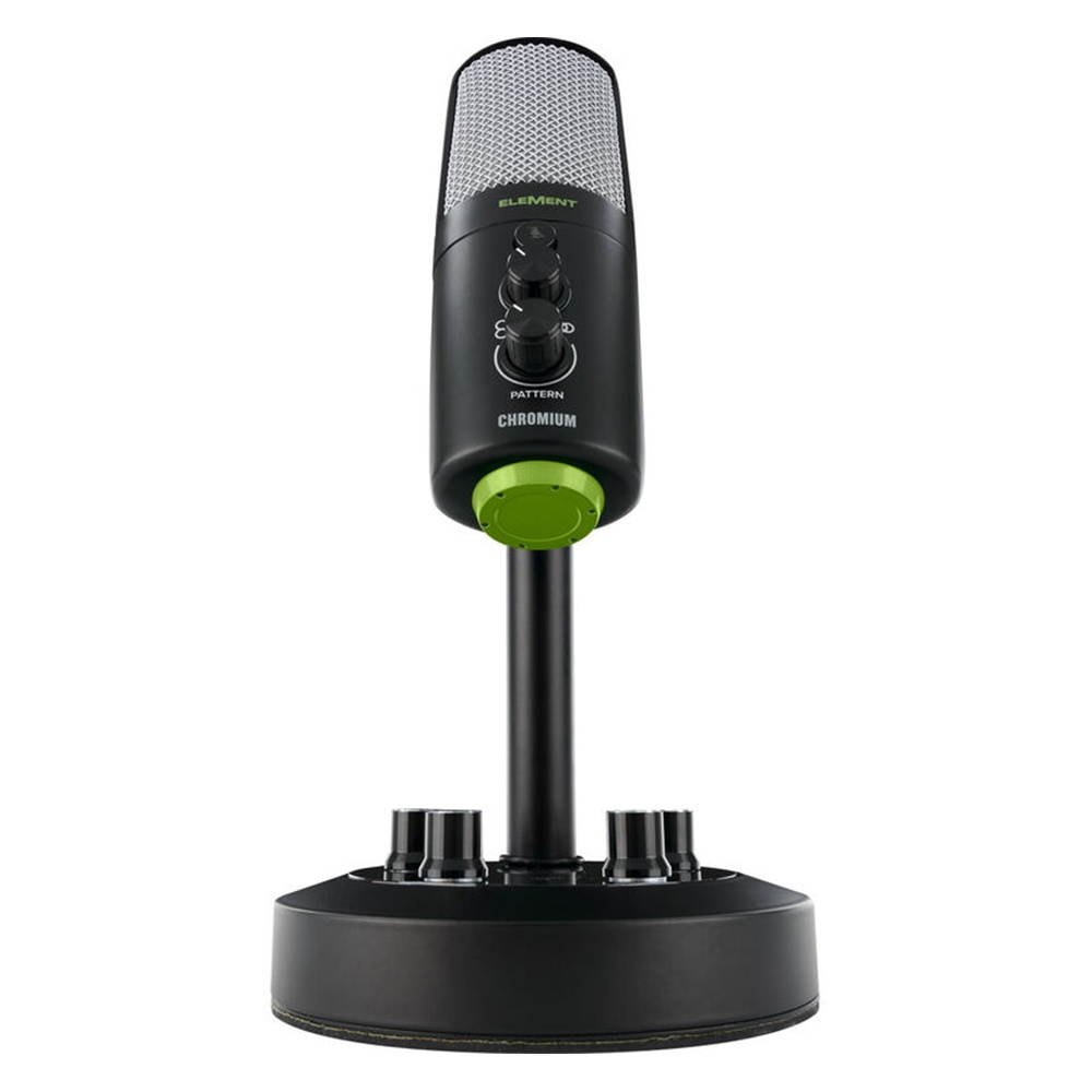 Mackie EleMent Series Chromium Bundle USB Condenser Mic (Built-in Mixer) with Mic Boom Scissor Arm Stand & Studio Monitor Headphones