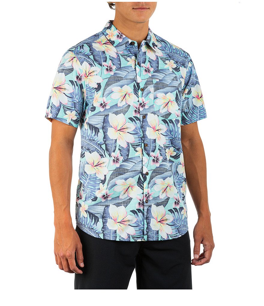 Hurley Cabana Floral Print Short-Sleeve Shirt