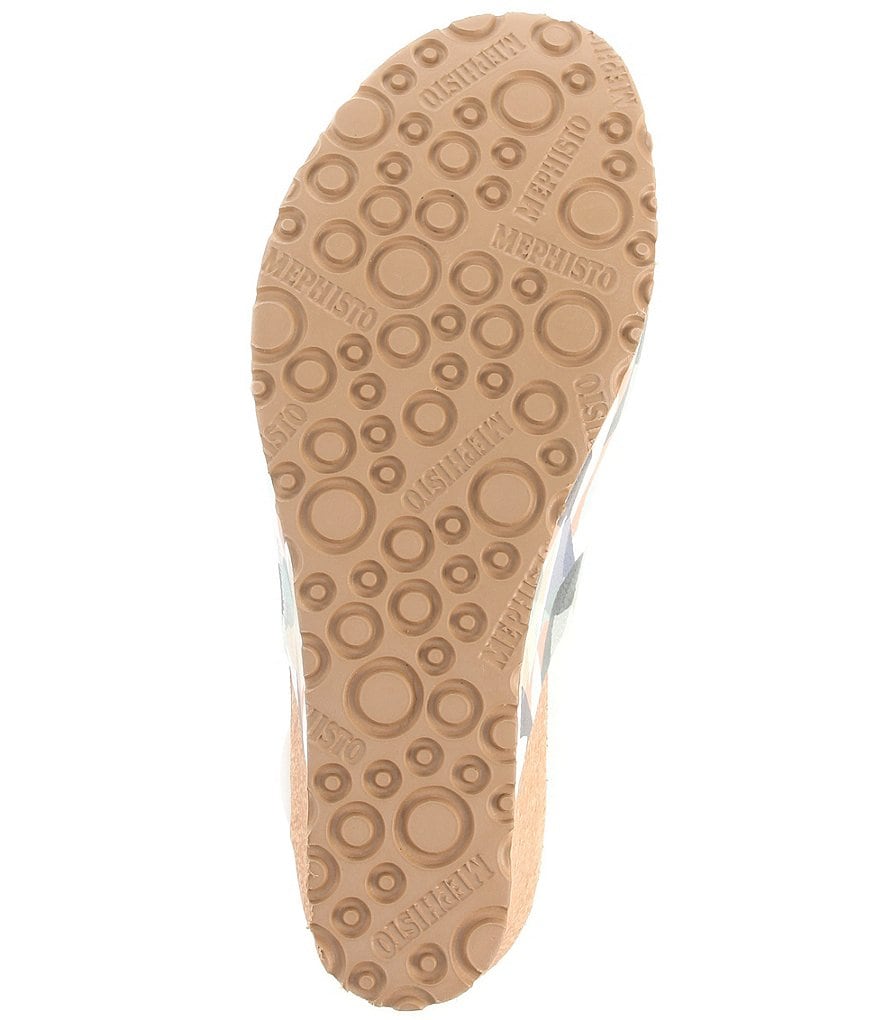 Mephisto Lisane Nubuck Leather Cork Wedge Mules
