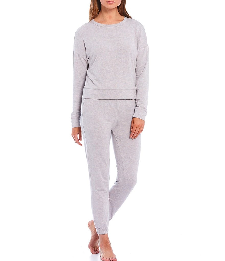 Jasmine & Ginger Heather Baby French Terry Lounge Sleep Top