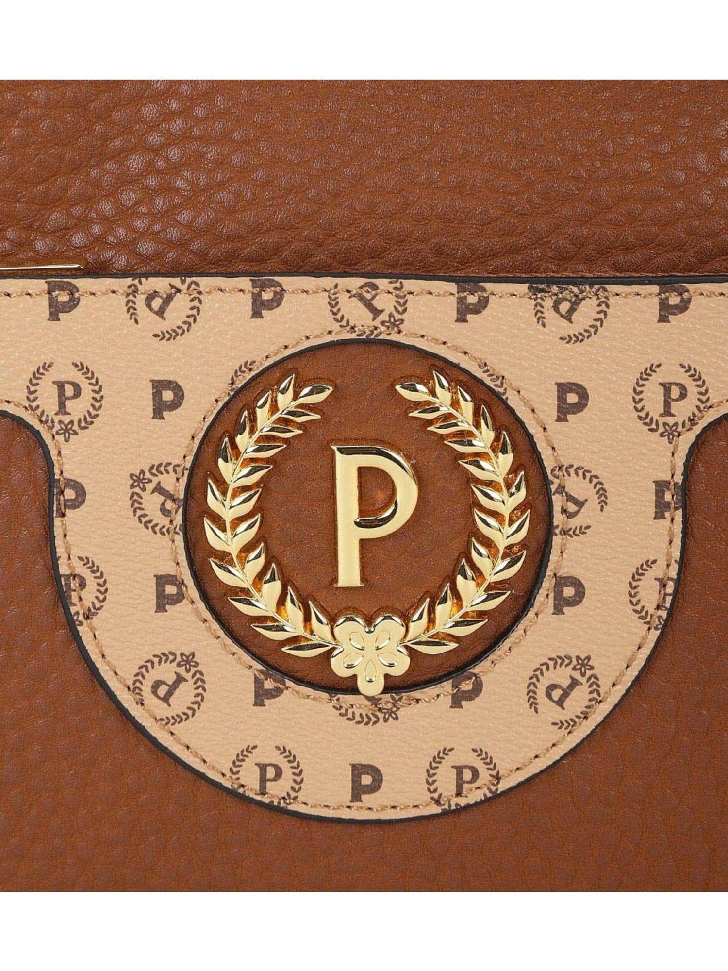 Pollini Brown Printed Medium Shoulder Bag
