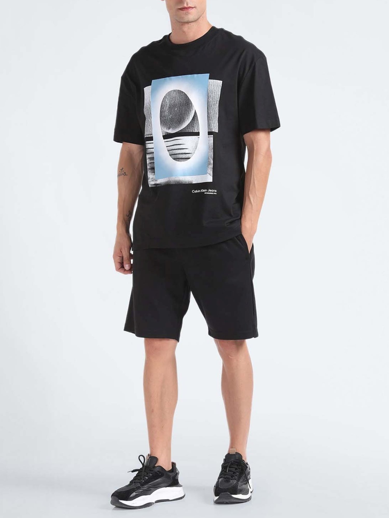 Calvin Klein Jeans Black Graphic Comfort Fit T-Shirt