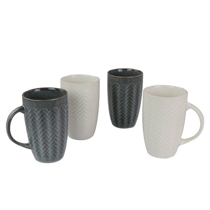 Gibson Home 22 Ounce 4 Piece Stoneware Mug Set