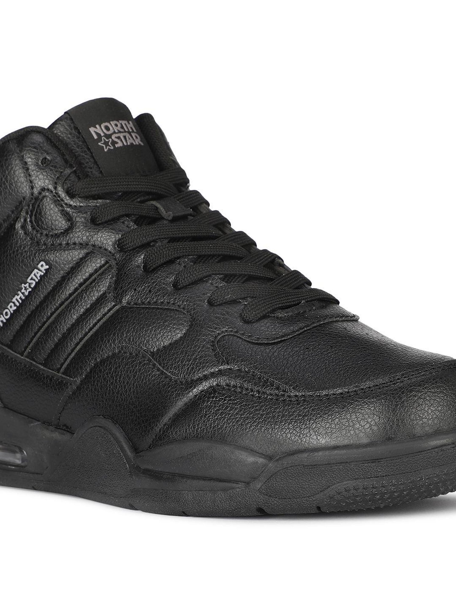 North Star by Bata Men's EDDY Black Ankle High Sneakers