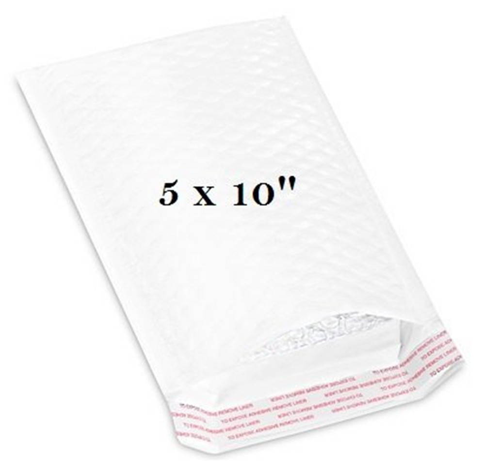 iMBAPrice 250 #00 5x10 POLY BUBBLE MAILERS PADDED ENVELOPES 5" x 10" + (Free USB Cable) - Total 250 Shipping Envelopes