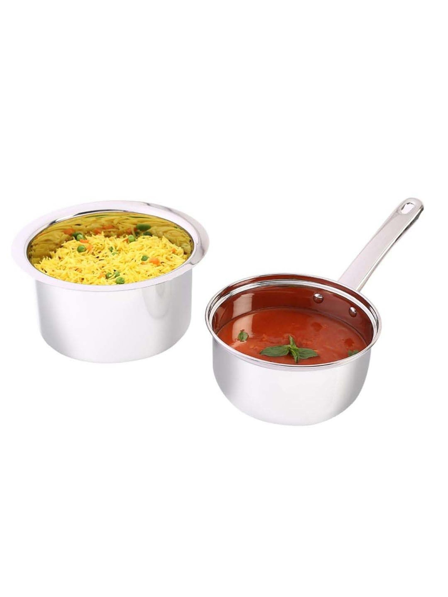 HAZEL Silver Induction Bottom Tope Stainless Steel Patila - 17.7 cm (2500 ml)