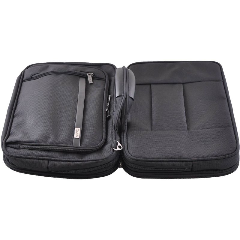 Codi Phantom Carrying Case (Messenger) for 16" Notebook - Black - Ballistic Nylon, Leather Handle - Checkpoint Friendly