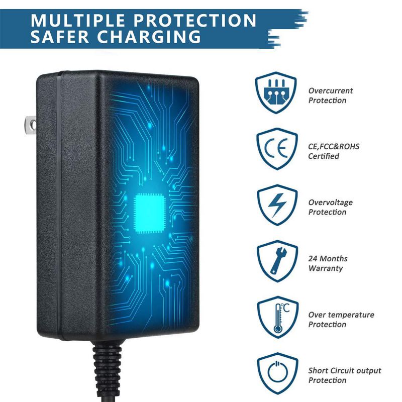 PwrON 26.1V Replacement Ac Dc Adapter Compatible with Dyson Cordless Vacuum Cleaner V8 V7 V6 DC58 DC59 DC61 DC62 SV03 SV04 SV06 SV10 Model# 205720-02, 214730-01, 227591-01 (5Ft Power Cord)