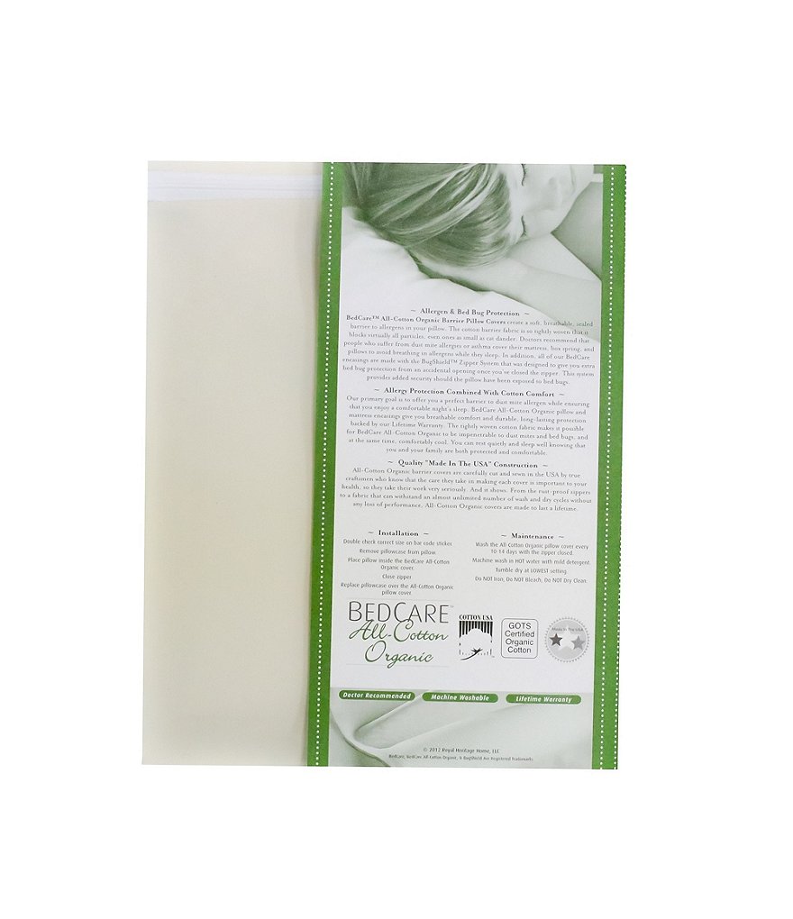 National Allergy&reg; BedCare Organic All-Cotton Allergy and Bed Bug Proof Pillowcase