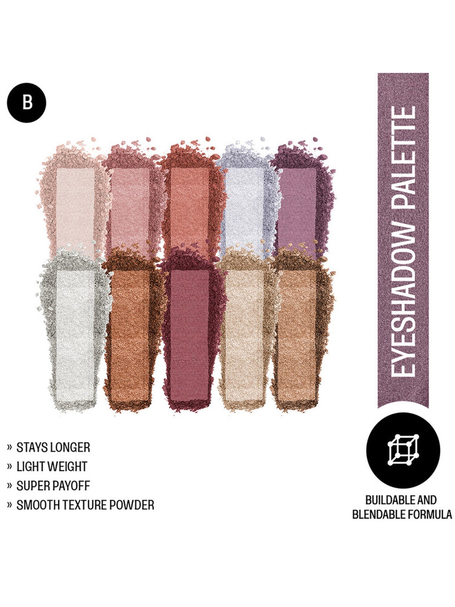 Insight Cosmetics Eyeshadow Palette MK07-B - 30 gm