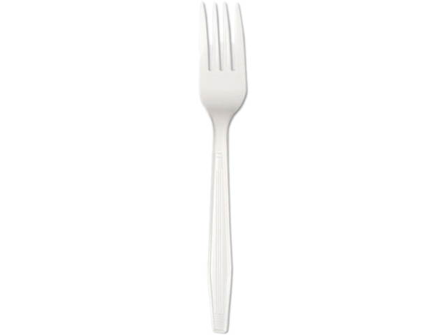 Boardwalk FORKHW Full Length Polystyrene Cutlery, Fork, White, 1000/Carton, 1 Carton