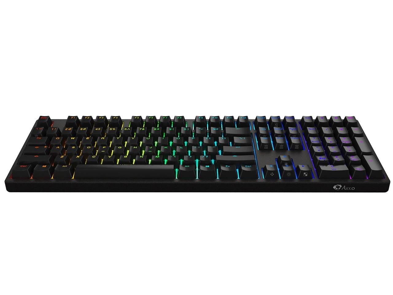 Akko 3108s Full RGB Gaming Mechanical Keyboard Cherry MX Blue Switch Double Shot Dye Sub PBT Keycaps NKRO Detachable USB Type-C Wired Black