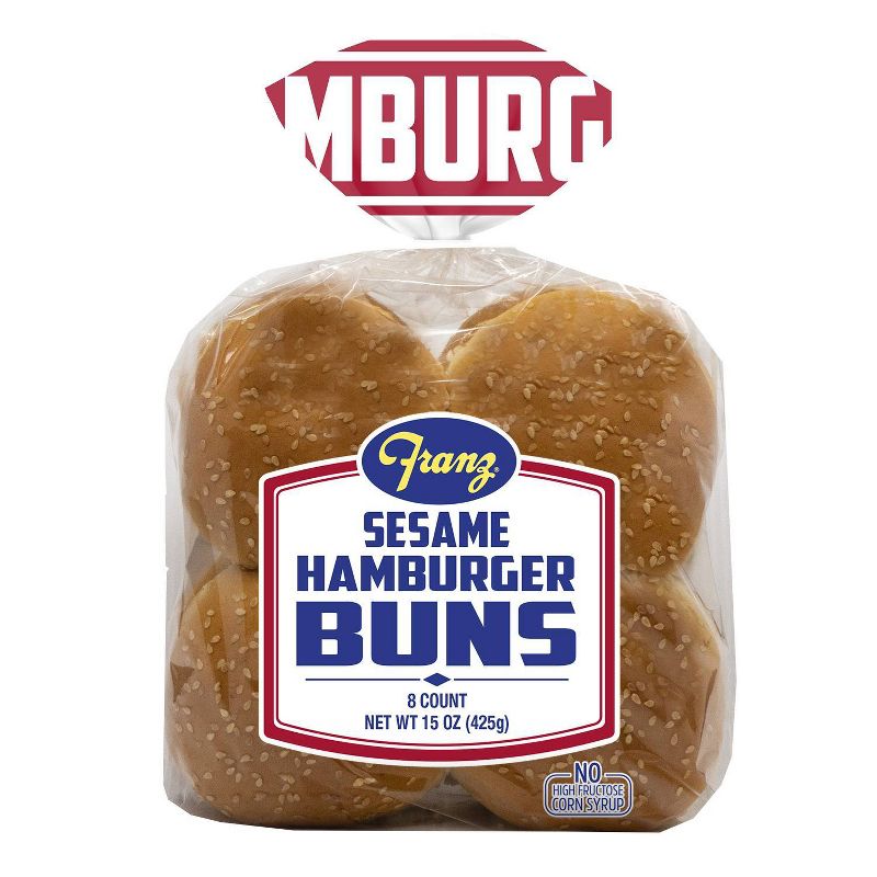 Franz Sesame Cluster Hamburger Buns - 15oz