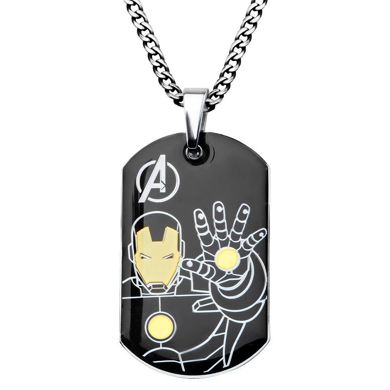Men's Marvel Avengers Ironman Stainless Steel Stainless Steel Dog Tag (24")
