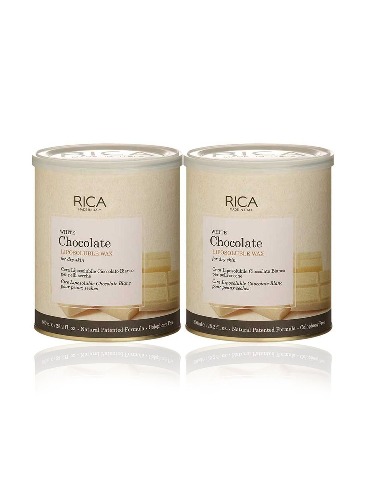 Rica White Chocolate Wax For Sensitive Skin Pack of 2 - 1600 ml