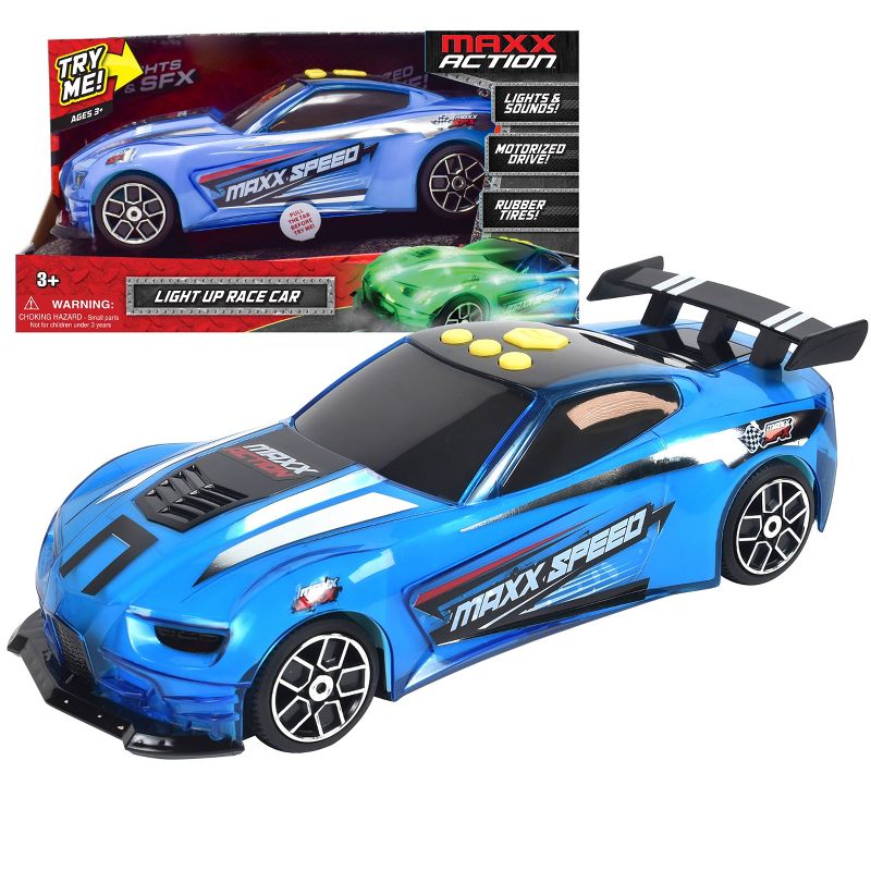 Maxx Action Sports Car Lights & Sounds Motorized Vehicle – Electric Blue