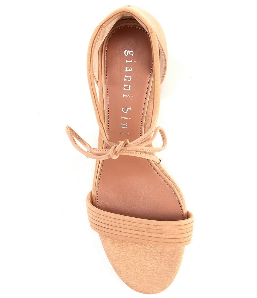 Gianni Bini Rhiaann Suede Ankle Tie Block Heel Sandals