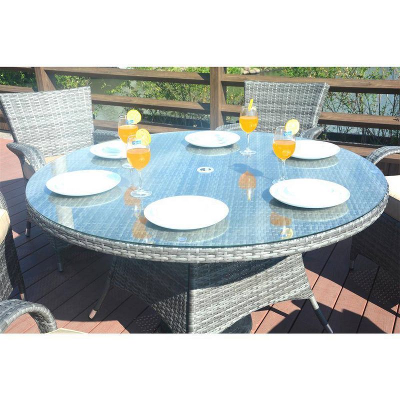 Aaliyah 7pc Patio Wicker Dining Set - Direct Wicker