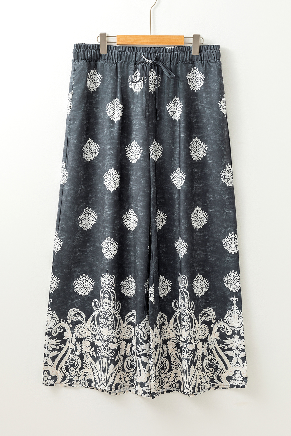 Dark Blue Plus Size Stitching Washed Flare Jeans