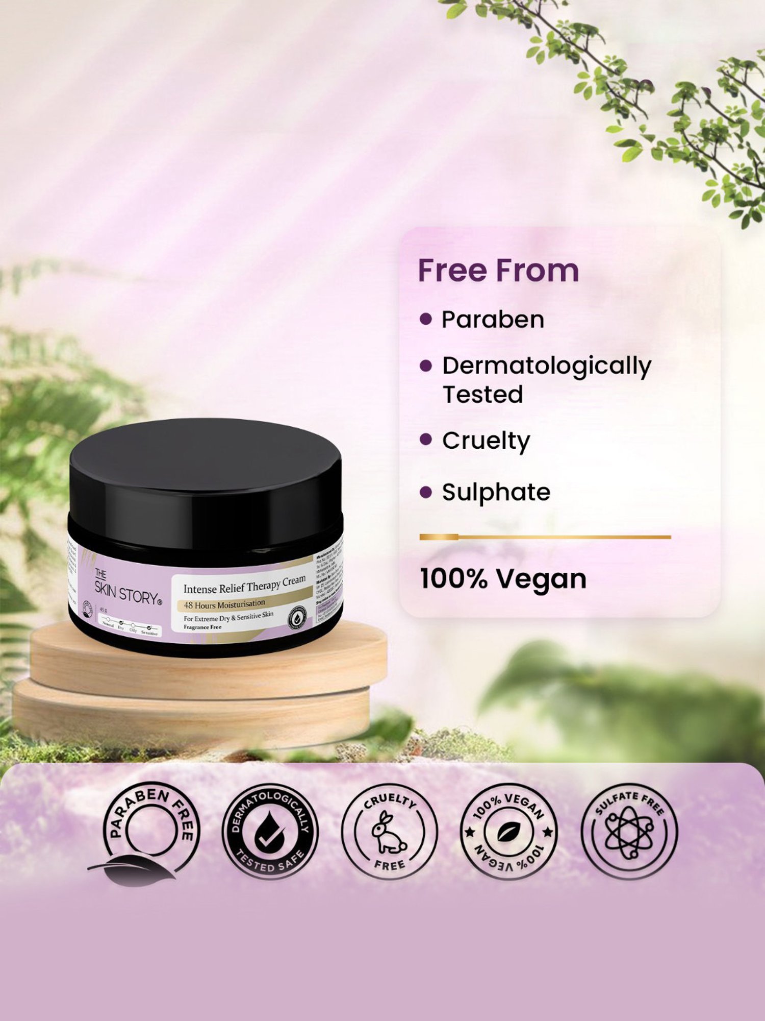 The Skin Story Intense Relief Therapy Cream for Extreme Dry & Sensitive Skin - 45 gm