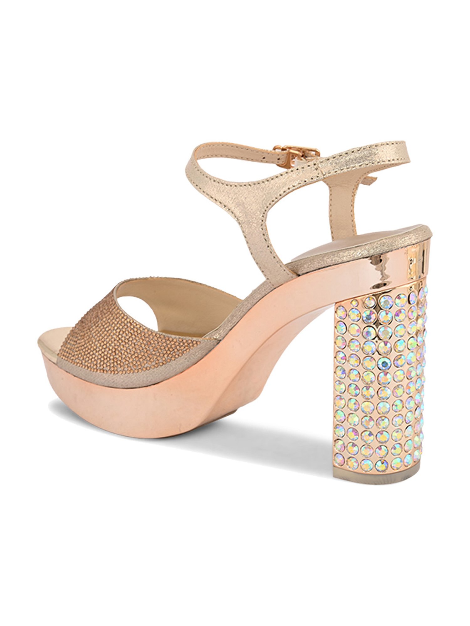 Pelle Albero Women's Gold Ankle Strap Sandals