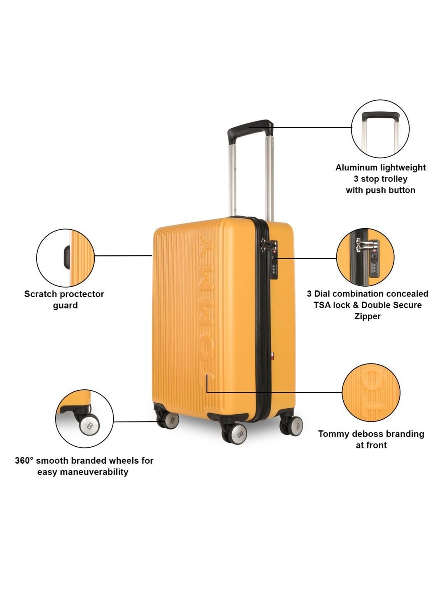 Skybags Salsa Red Solid Hard Medium Trolley Bag - 46 cm